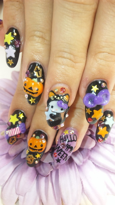 Hello Kitty Halloween Nails – Hello Kitty Hell